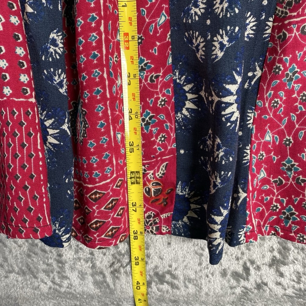 Natural Life Skirt Womens Sz M Floral Mix It Up Patchwork Maxi Boho Artsy Hippie - Picture 8 of 8
